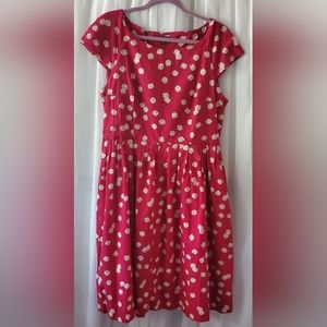 Emily and Fin red sundress with dice size UK XL